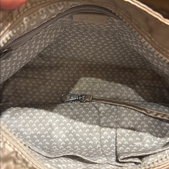 LOW START!! Kipling Shimmering Beige Crossbody Bag - Picture 4 of 9